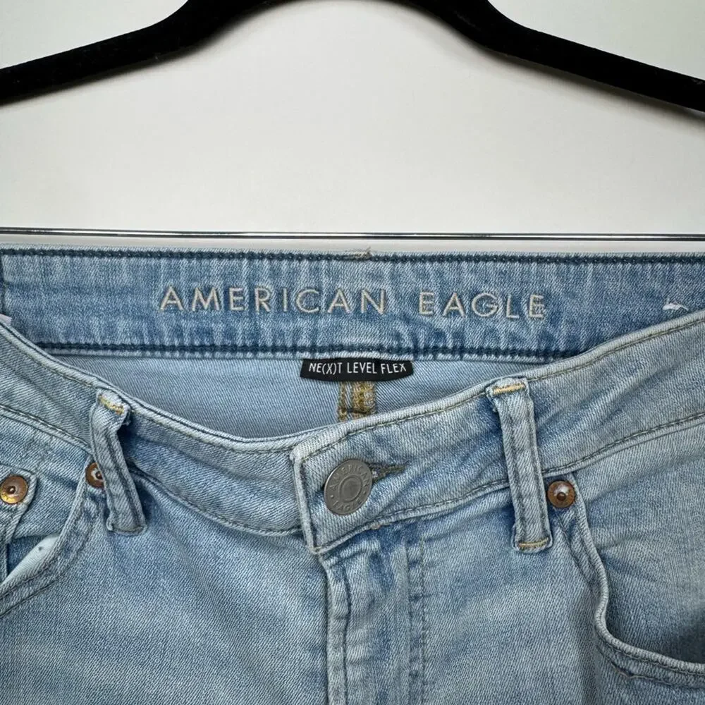 American Eagle Outfitters Men’s Light Wash Cotton Next Level Flex Jeans 34x30